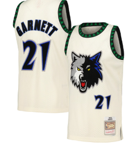 Men Minnesota Timberwolves 21 Garnett white NBA 2025 jersey